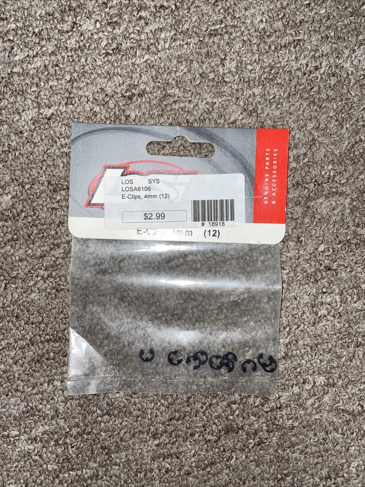 Team Losi E Clips 3/32 Gold Color Rc Hardware xx xxx BK BK1 BK2 Vintage #3105 - Image 1 of 1