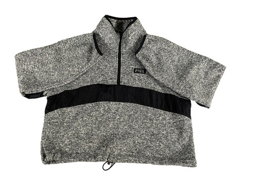 UNDERCOVER Felpa con cappuccio pullover Victoria's Secret ROSA accogliente grigio nero marmorizzato S #4975