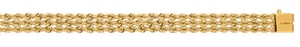 14k Yellow Gold 2 Strand Multi Line Solid Rope Chain Bracelet 7" 5 MM 7 gr - Picture 1 of 12