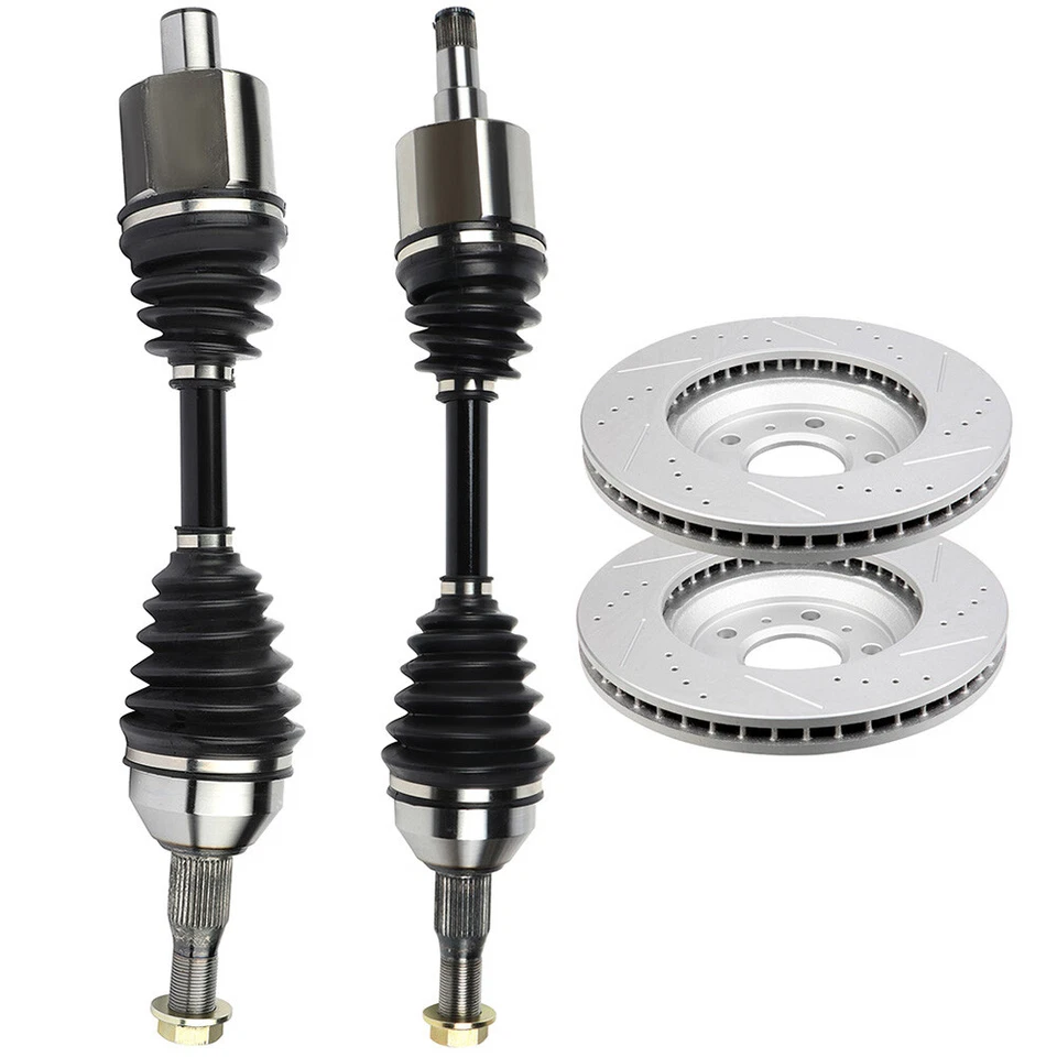 Front CV Axles Brake Discs Rotors For 2006-2007 Chevrolet Monte Carlo 3.5L - Image 1 of 4