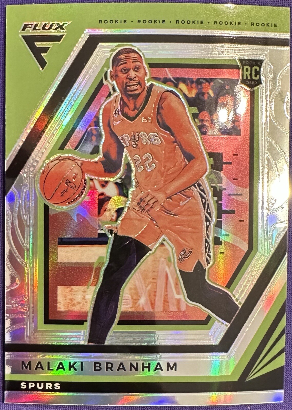 2022-23 Malaki Branham Rookie Silver Flux San Antonio Spurs #219