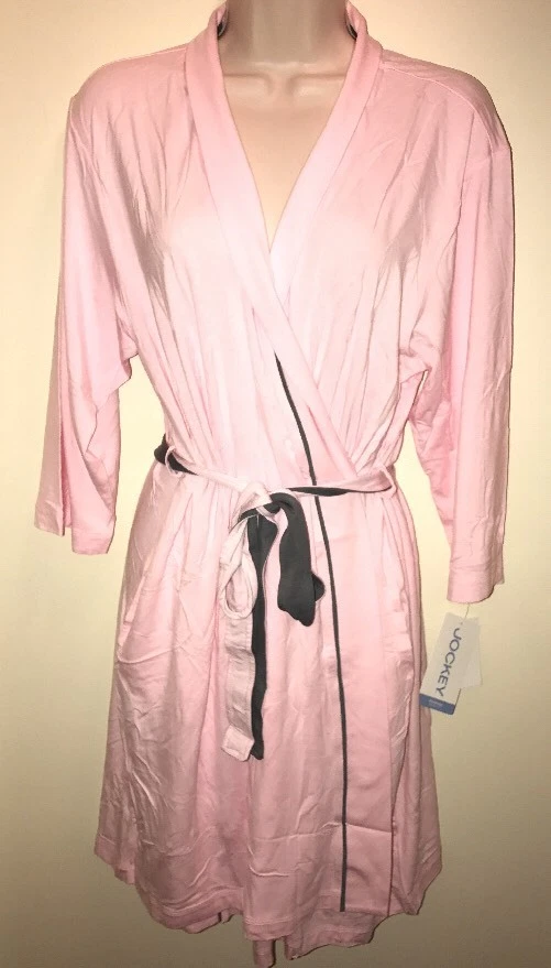 JOCKEY Mujer Moderna Primavera Poesía Bata Envolvente "ROSA EN POLVO" L NUEVO CON ETIQUETAS Lencería Sexy Foto 1 de 4