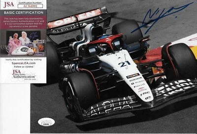 Autographed Formula 1 Alpha Tauri Nyck De Vries 8x10 Photo 7 2023 Original w JSA - Image 1 of 4