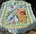 Vintage Winnie The Pooh & Friends Crib Quilt. Textured  ( fuzzy) Pooh & Piglet