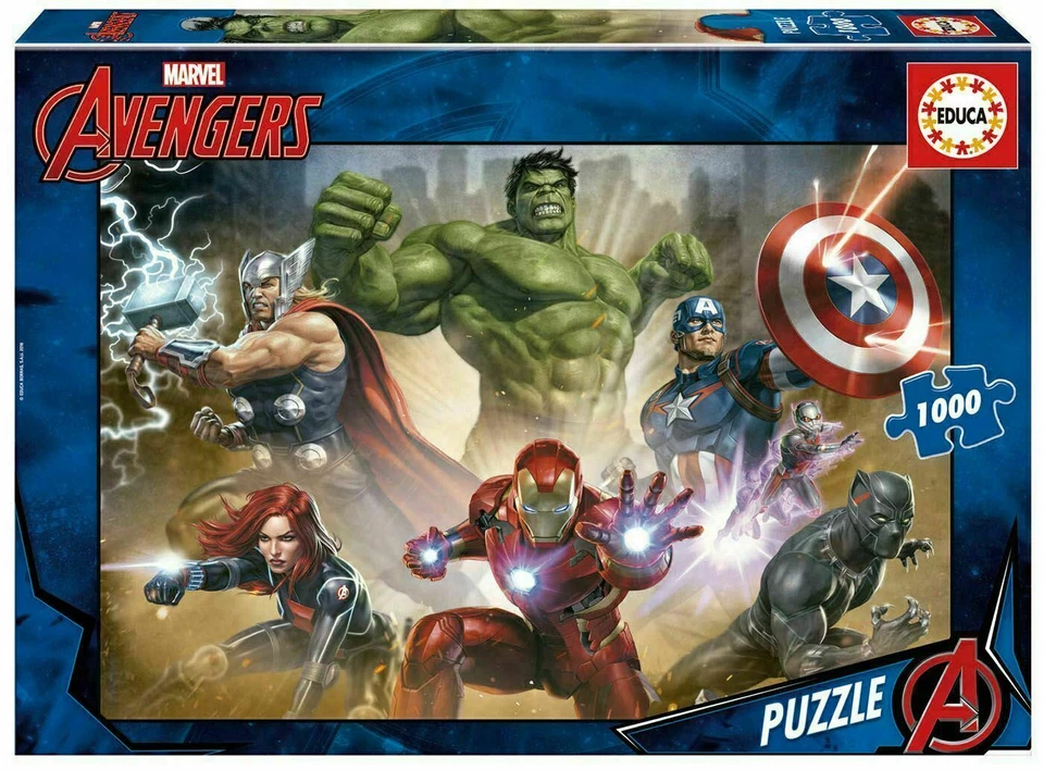 Marvel Avengers Educa 1000 pc Jigsaw Puzzle 680mm x 480mm (17694) - Image 1 of 1
