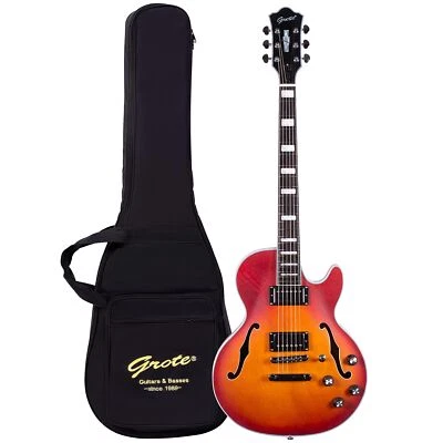 Grote LPF-002 Semi-Hollow Body Electric Guitar Matte Finished with Gigbag - Image 1 of 4