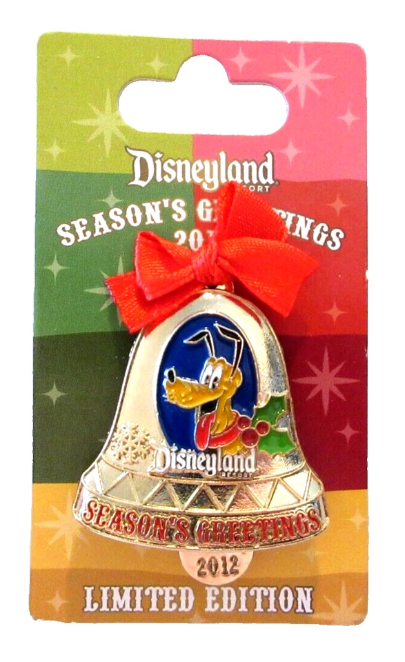 DLR SALUDOS DE TEMPORADA 2012 PIN CAMPANA DE NAVIDAD PLUTÓN ADORNO - LE 1500 #93406 Foto 1 de 2