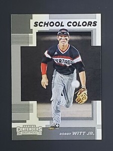 2019 Panini Contender's Draft Picks School Colors #4 Bobby Witt Jr. Rookie