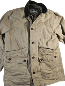 Orvis Barn Field Jacket Chore Coat Mens L Corduroy Collar Quilted Lined Retro - Picture 1 of 13