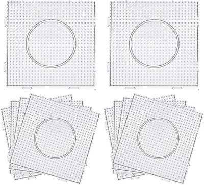 Tableros de cuentas de fusibles de 5 mm, placas de plástico grandes cuadradas transparentes 10 piezas Foto 1 de 4