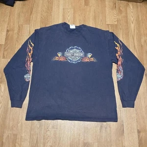 Camisa vintage Harley Davidson manga larga llama talla XL hecha en EE. UU. - Imagen 1 de 8
