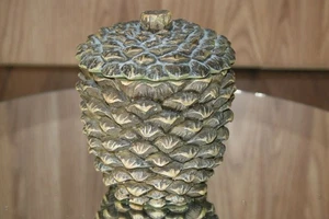 Tannenzapfen Schmuckkästchen Wattebauschhalter Hauptstützen Vintage vielleicht 80er oder 90er! - Bild 1 von 12