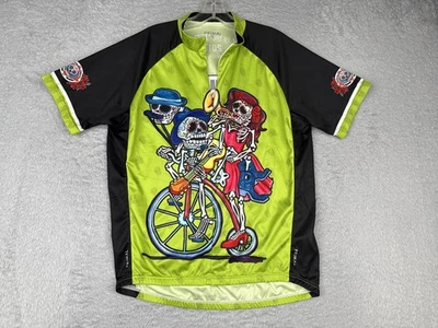 Camiseta deportiva de ciclismo Primal Day of the Tread para hombre XL verde negro esqueleto 2017 Foto 1 de 4