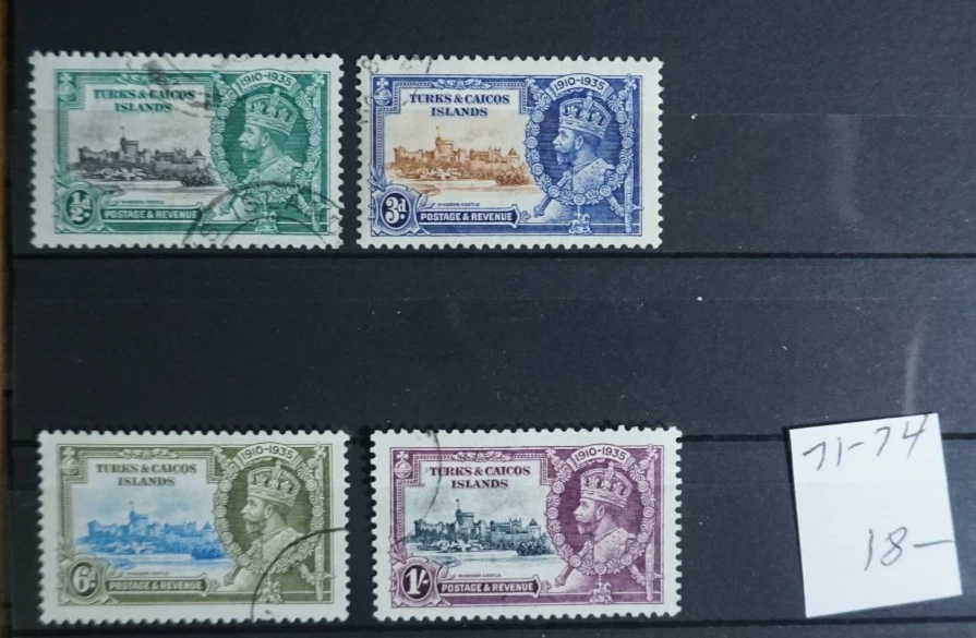 Juego Jubileo de Plata Islas Turcas y Caicos #71-74 usado Foto 1 de 1