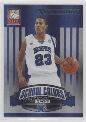 2008 Donruss Elite Extra Edition School Colors /1500 Derrick Rose Rookie RC - Image 1 of 2