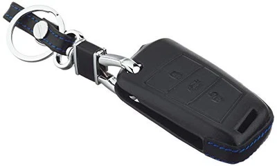 core OBJ Leather Key Cover with Blue Stitching for Volkswagen Golf 7 GTI / Golf - Image 1 of 3
