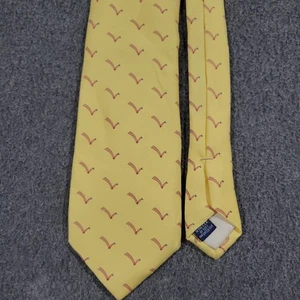 Corbata Masters Augusta 100 % seda USGA R&A hecha en EE. UU. amarilla geométrica golf - Imagen 1 de 5