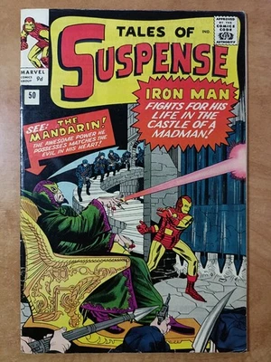 1st App MANDARIN! Tales Of Suspense #50 FN+ 6.5 Stan Lee! Jack Kirby! 1964 Pence - Image 1 of 4