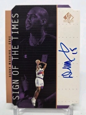 1999-00 SP Authentic DANNY MANNING Sign of the Times Auto Die-Cut Phoenix Suns - Image 1 of 4