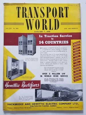 TRANSPORT WORLD NEWSPAPER MAGAZINE JAN 7 1950 VOL CVII (107) NO. 3412 - Image 1 of 4