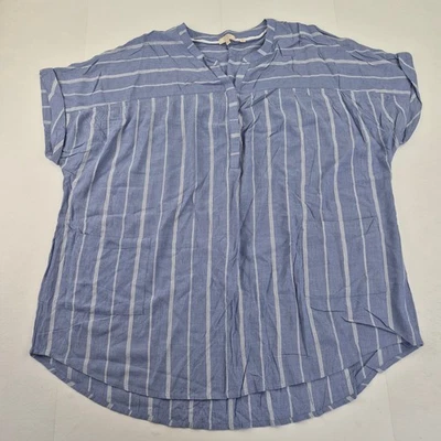 Blusa FAT FACE 18 azul para mujer a rayas 100 % viscosa manga corta - Imagen 1 de 4