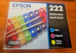 Cartucho de tinta original Epson 222 3 colores, estándar, OEM, nuevo sellado - caducidad 01/2028 - Imagen 1 de 5