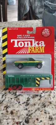 2002 Tonka Farm Ford F-350 Super Duty Pickup Truck & Trailer Diecast  - Image 1 of 2