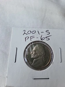 2001 S Jefferson Proof Nickel from Original US Mint Proof Set Deep Cameo Coin - Picture 1 of 8