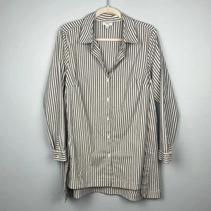 J Jill plus size 1X tunic length striped button down women’s top - Picture 1 of 10