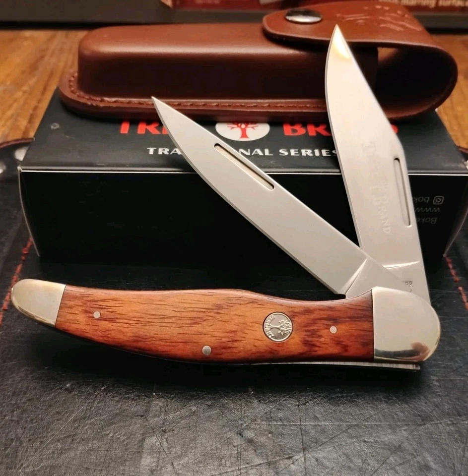 BOKER® Treebrand Cazador Plegable Mango de Palo de Rosa 4" D2 Hojas 110838 Foto 1 de 4