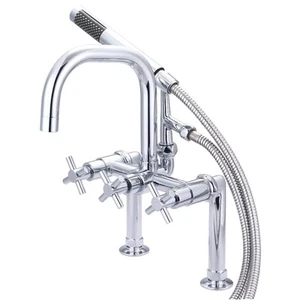 Kingston Brass AE840.DX Concord Deck Mounted Clawfoot Tub Filler - Chrome - Picture 1 of 12