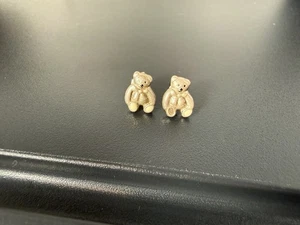 Orecchini a perno 1,4 g vintage argento sterling 925 orsacchiotto animale design carino - Foto 1 di 5