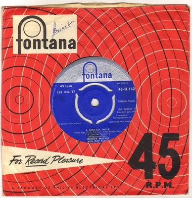 JOHNNY MATHIS "A CERTAIN SMILE" SP 1958 FONTANA 263 042 - Photo 1/2