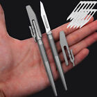 Couteau utilitaire en titane EDC scalpel lame coupe-papier avec gaine outil d'extérieur