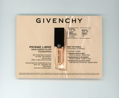 Givenchy Prisme Libre Skin-Caring Matte Foundation Sample Card - Image 1 of 2