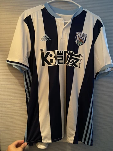 Allan Nyom Adidas West Bromwich 2016/2017 Home Soccer Jersey Large Cover