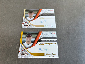 2008 TriStar Buster Posey RC Base & Gold Auto 10/25 (2 Cards)