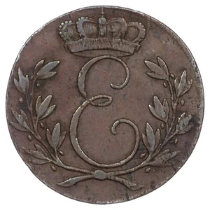Allemagne - 2 pfennige 1817 Ernst Duché de Saxe-Cobourg-Saalfeld cuivre KM.151 - Imagen 1 de 2
