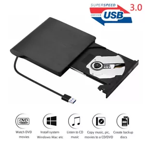 Externes DVD Laufwerk USB 3.0 Brenner Slim CD DVD-RW Brenner für PC Laptop - Bild 1 von 12