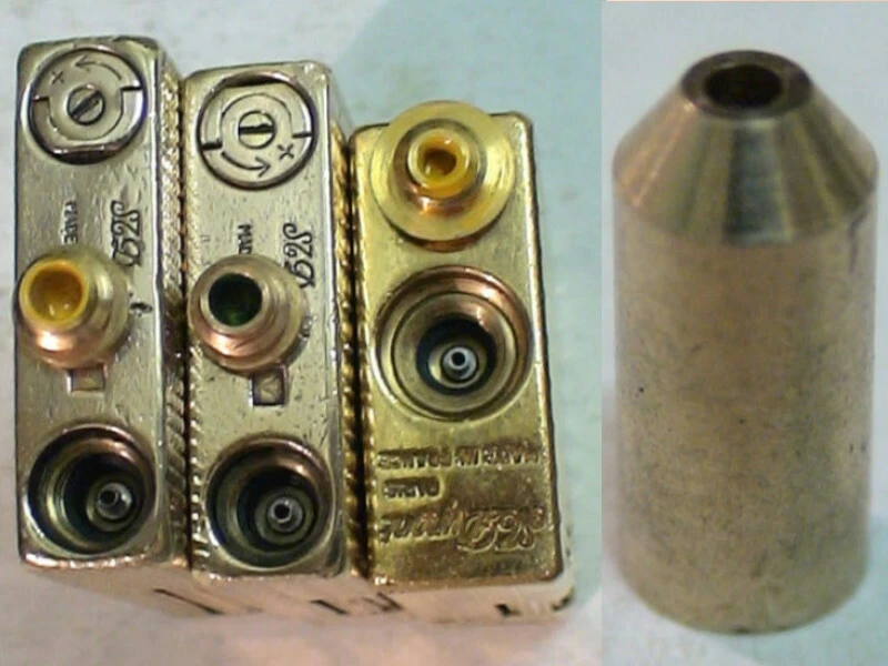 Adaptateur Pour briquet Ancien -- ST Dupont Ligne 2 , Jaune / Vert - gas Lighter - Imagen 1 de 1