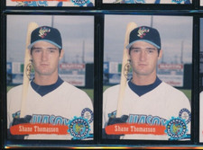 Lot (2) 1995 Multi-Ad #25 Shane Thomasson Everett AquaSox Player Lot (FN7) SWSW6