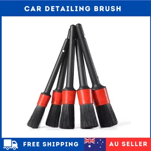 5 PCS Car Detailing Cleaning Brush Set For Dashboard Crevice Engine Wheel Air - Picture 1 of 7