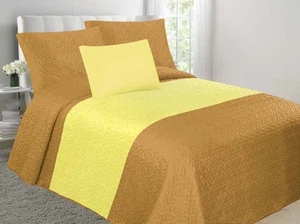 Soft Velvet Bedspread with Cushion - 4-Piece Multi-Tone Bed Set CLOSEOUT SALE!! - Picture 1 of 23