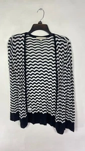Cárdigan Ann Taylor Loft para mujer a rayas cara abierta negro blanco talla pequeña. - Imagen 1 de 14