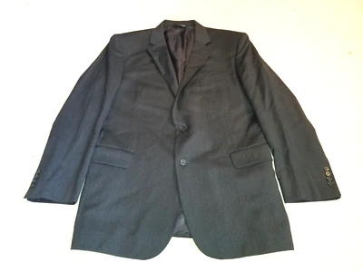 Mens Blazer-JOS. A. BANK-SIGNATURE-charcoal gray 100% wool lined 2 button-44L - Image 1 of 4