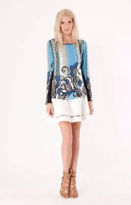 Falda Hale Bob Blanca Línea A | Tejido Jacquard XS NUEVA CON ETIQUETAS 4AMD4878 * Foto 1 de 4