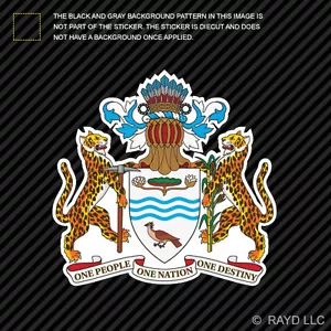 Guyanese Coat of Arms Sticker Decal Self Adhesive Vinyl Guyana flag GUY GY - Picture 1 of 1