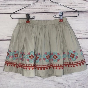 Disney Store Girls Skirt Size 7/8 Beige Embroidery Cotton Lined B71 - Picture 1 of 7