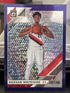 2019-20 Optic Fast Break Disco Purple Prizm #47 HASSAN WHITESIDE Blazers /95 - Picture 1 of 2