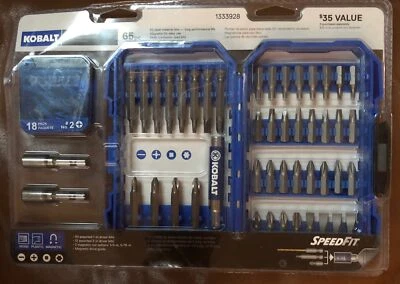 Kobalt Speed Fit Driving Driver Bit Set, 65 Pcs Includes Magnetic Drive Guide - Image 1 of 4